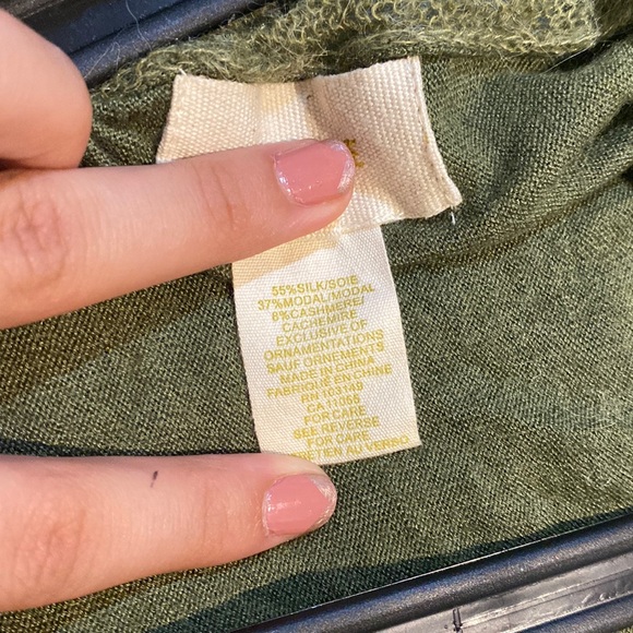 SHAE Green Cardigan Tie Around Womens Large Worn Excellent Condition - Picture 10 of 10